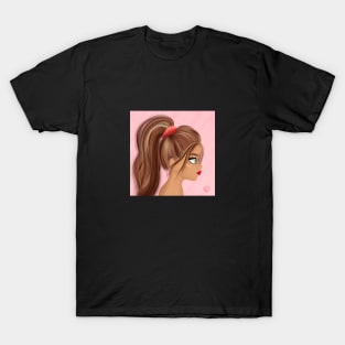 Anime girl picture frame cute girl Sticker T-Shirt